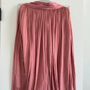 long pleated skirt